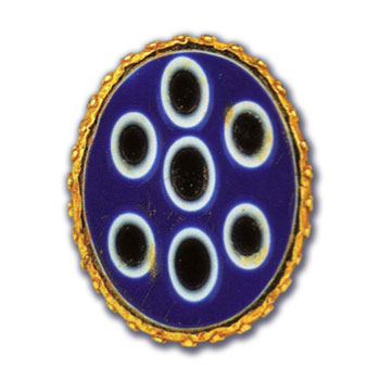Gold and agate jewelry piece, 23 x 2.6 cm, Roman period. Large ornament with gemstone inlays. Syria. National Museum of Damascus, inv. 6014-, Dam 063-3.